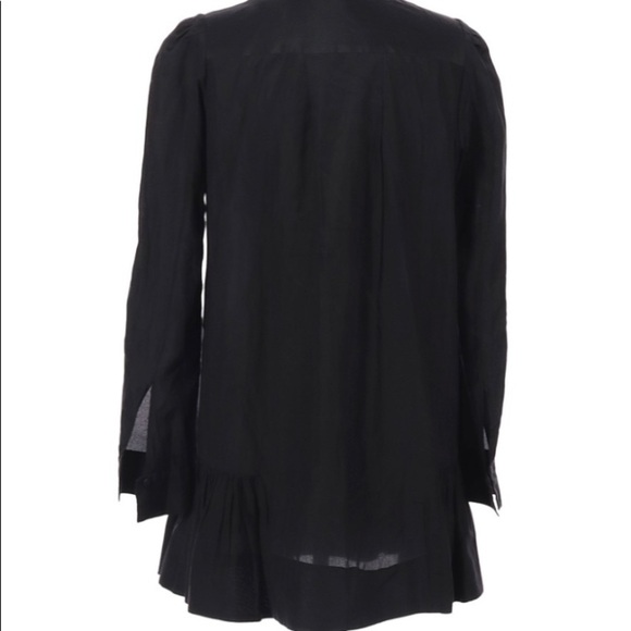 BY MALENE BIRGER LONG SLEEVE BLACK RUFFLE BLOUSE - Picture 4 of 4